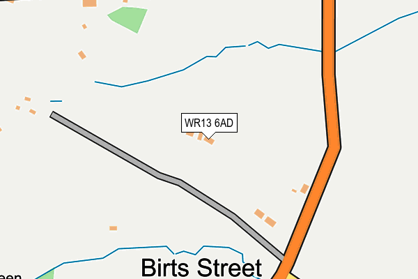 WR13 6AD map - OS OpenMap – Local (Ordnance Survey)