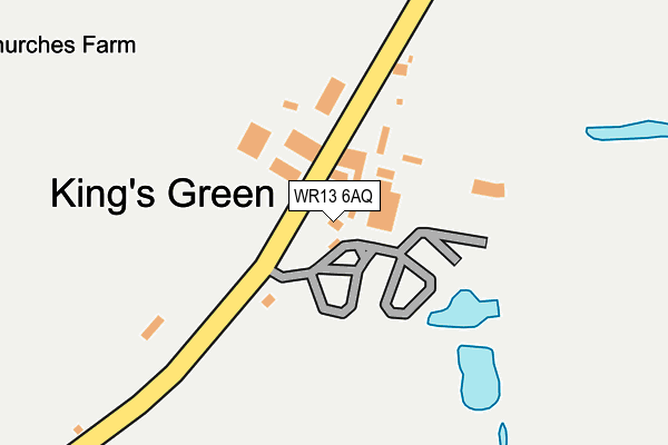 WR13 6AQ map - OS OpenMap – Local (Ordnance Survey)