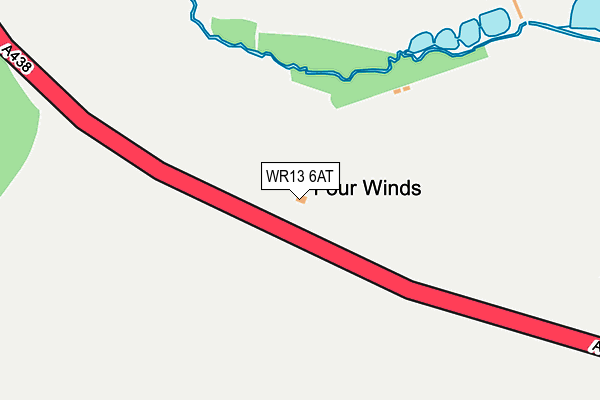 WR13 6AT map - OS OpenMap – Local (Ordnance Survey)