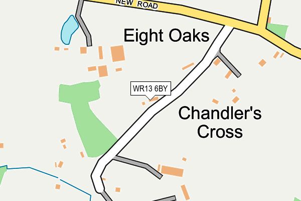 WR13 6BY map - OS OpenMap – Local (Ordnance Survey)