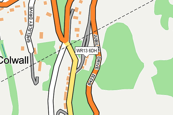 WR13 6DH map - OS OpenMap – Local (Ordnance Survey)