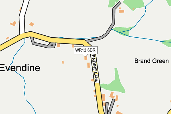 WR13 6DR map - OS OpenMap – Local (Ordnance Survey)