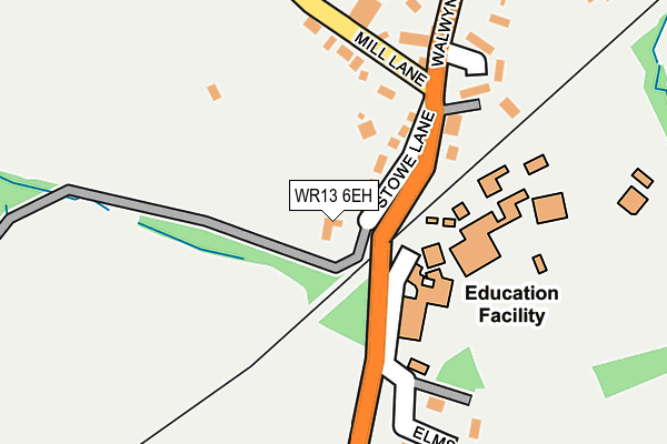 WR13 6EH map - OS OpenMap – Local (Ordnance Survey) WR13 6EH map - OS OpenMap – Local (Ordnance Survey)