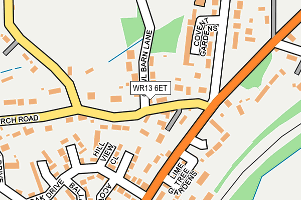 WR13 6ET map - OS OpenMap – Local (Ordnance Survey) WR13 6ET map - OS OpenMap – Local (Ordnance Survey)
