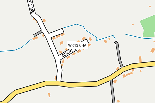 WR13 6HA map - OS OpenMap – Local (Ordnance Survey)