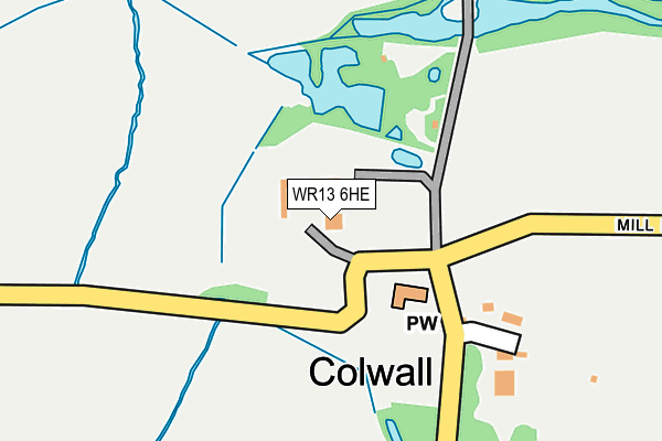 WR13 6HE map - OS OpenMap – Local (Ordnance Survey) WR13 6HE map - OS OpenMap – Local (Ordnance Survey)