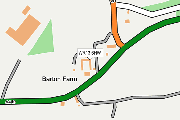 WR13 6HW map - OS OpenMap – Local (Ordnance Survey) WR13 6HW map - OS OpenMap – Local (Ordnance Survey)