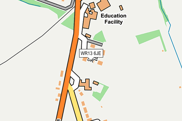 WR13 6JE map - OS OpenMap – Local (Ordnance Survey)
