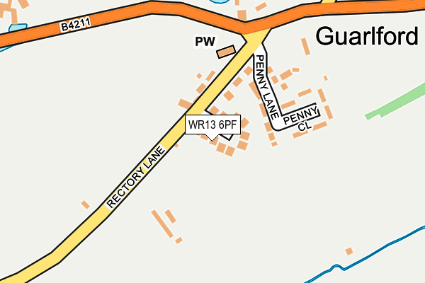 WR13 6PF map - OS OpenMap – Local (Ordnance Survey) WR13 6PF map - OS OpenMap – Local (Ordnance Survey)