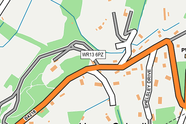 WR13 6PZ map - OS OpenMap – Local (Ordnance Survey) WR13 6PZ map - OS OpenMap – Local (Ordnance Survey)