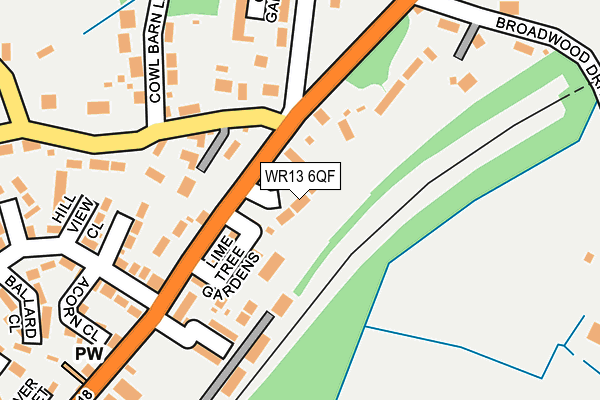 WR13 6QF map - OS OpenMap – Local (Ordnance Survey) WR13 6QF map - OS OpenMap – Local (Ordnance Survey)