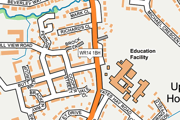 WR14 1BH map - OS OpenMap – Local (Ordnance Survey) WR14 1BH map - OS OpenMap – Local (Ordnance Survey)