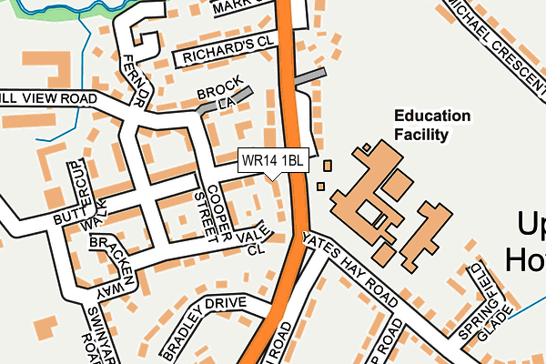 WR14 1BL map - OS OpenMap – Local (Ordnance Survey) WR14 1BL map - OS OpenMap – Local (Ordnance Survey)