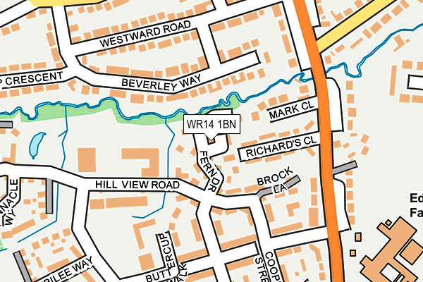 WR14 1BN map - OS OpenMap – Local (Ordnance Survey) WR14 1BN map - OS OpenMap – Local (Ordnance Survey)
