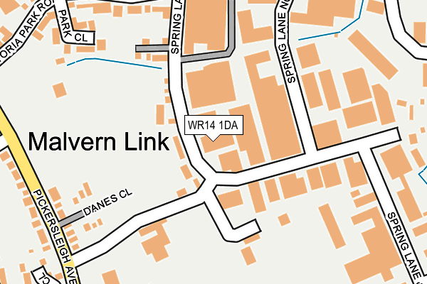 WR14 1DA map - OS OpenMap – Local (Ordnance Survey) WR14 1DA map - OS OpenMap – Local (Ordnance Survey)