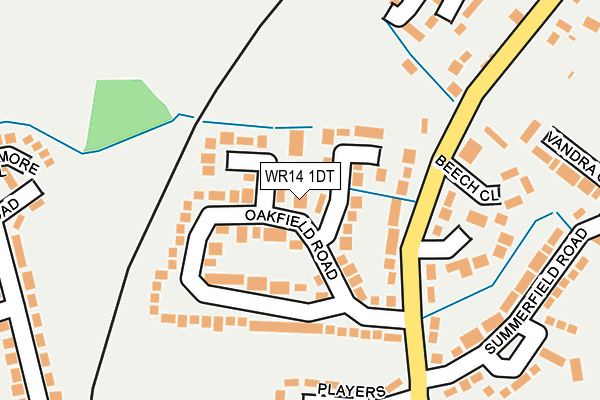 WR14 1DT map - OS OpenMap – Local (Ordnance Survey) WR14 1DT map - OS OpenMap – Local (Ordnance Survey)