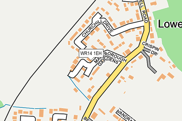 WR14 1EH map - OS OpenMap – Local (Ordnance Survey) WR14 1EH map - OS OpenMap – Local (Ordnance Survey)