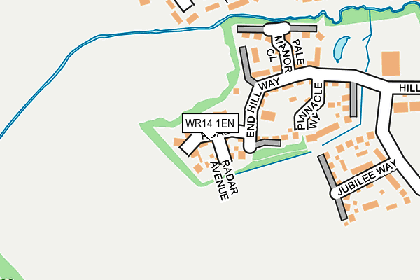 WR14 1EN map - OS OpenMap – Local (Ordnance Survey)