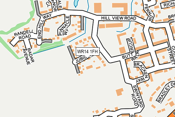 WR14 1FH map - OS OpenMap – Local (Ordnance Survey) WR14 1FH map - OS OpenMap – Local (Ordnance Survey)