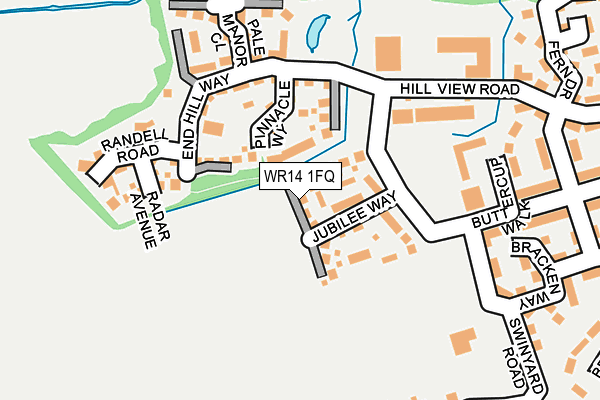 WR14 1FQ map - OS OpenMap – Local (Ordnance Survey) WR14 1FQ map - OS OpenMap – Local (Ordnance Survey)