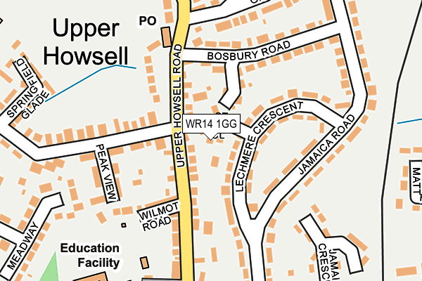 WR14 1GG map - OS OpenMap – Local (Ordnance Survey)