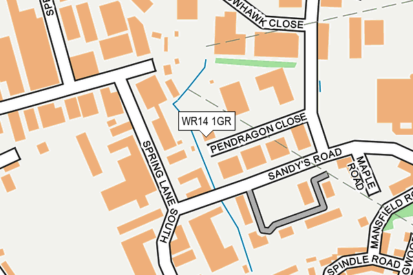 WR14 1GR map - OS OpenMap – Local (Ordnance Survey) WR14 1GR map - OS OpenMap – Local (Ordnance Survey)