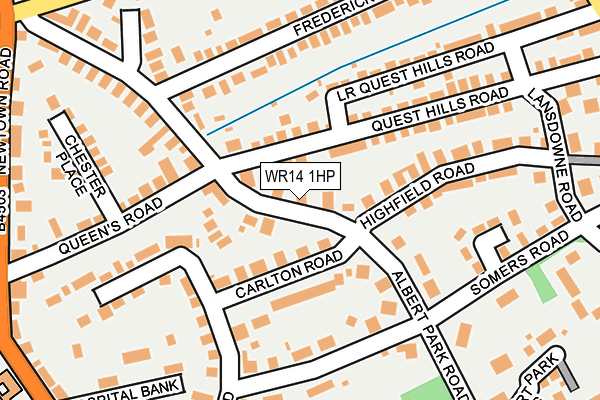WR14 1HP map - OS OpenMap – Local (Ordnance Survey) WR14 1HP map - OS OpenMap – Local (Ordnance Survey)