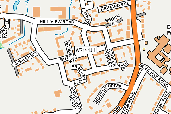 WR14 1JH map - OS OpenMap – Local (Ordnance Survey) WR14 1JH map - OS OpenMap – Local (Ordnance Survey)