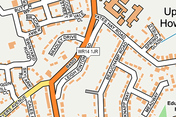 WR14 1JR map - OS OpenMap – Local (Ordnance Survey) WR14 1JR map - OS OpenMap – Local (Ordnance Survey)