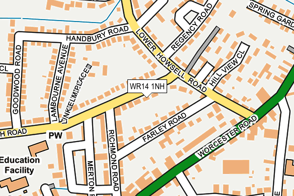 WR14 1NH map - OS OpenMap – Local (Ordnance Survey) WR14 1NH map - OS OpenMap – Local (Ordnance Survey)