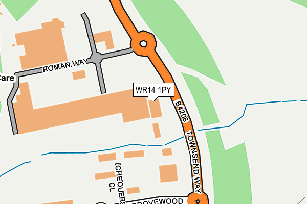 WR14 1PY map - OS OpenMap – Local (Ordnance Survey) WR14 1PY map - OS OpenMap – Local (Ordnance Survey)