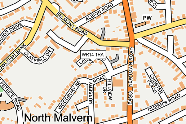 WR14 1RA map - OS OpenMap – Local (Ordnance Survey) WR14 1RA map - OS OpenMap – Local (Ordnance Survey)