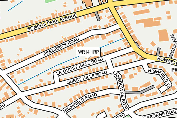 WR14 1RP map - OS OpenMap – Local (Ordnance Survey) WR14 1RP map - OS OpenMap – Local (Ordnance Survey)