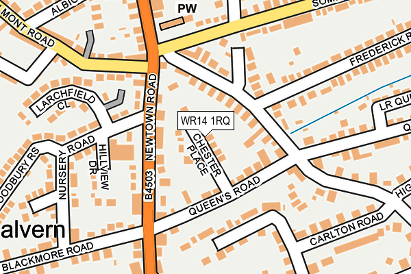 WR14 1RQ map - OS OpenMap – Local (Ordnance Survey) WR14 1RQ map - OS OpenMap – Local (Ordnance Survey)