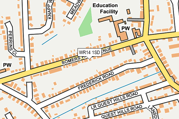 WR14 1SD map - OS OpenMap – Local (Ordnance Survey) WR14 1SD map - OS OpenMap – Local (Ordnance Survey)