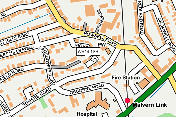 WR14 1SH map - OS OpenMap – Local (Ordnance Survey) WR14 1SH map - OS OpenMap – Local (Ordnance Survey)