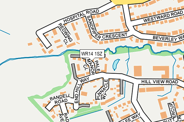 WR14 1SZ map - OS OpenMap – Local (Ordnance Survey) WR14 1SZ map - OS OpenMap – Local (Ordnance Survey)