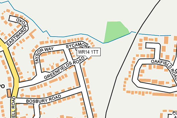 WR14 1TT map - OS OpenMap – Local (Ordnance Survey) WR14 1TT map - OS OpenMap – Local (Ordnance Survey)