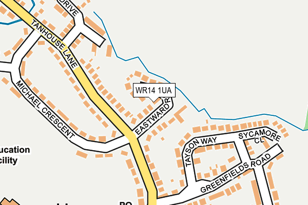 WR14 1UA map - OS OpenMap – Local (Ordnance Survey) WR14 1UA map - OS OpenMap – Local (Ordnance Survey)