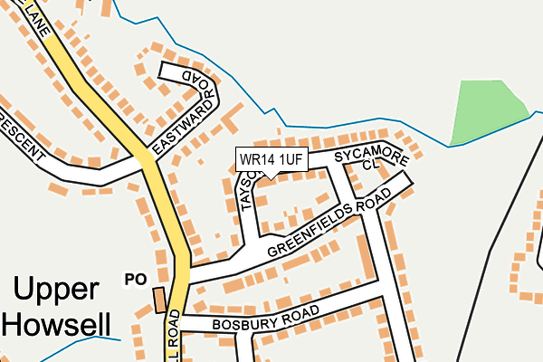 WR14 1UF map - OS OpenMap – Local (Ordnance Survey) WR14 1UF map - OS OpenMap – Local (Ordnance Survey)
