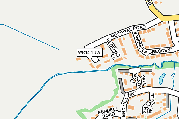 WR14 1UW map - OS OpenMap – Local (Ordnance Survey) WR14 1UW map - OS OpenMap – Local (Ordnance Survey)