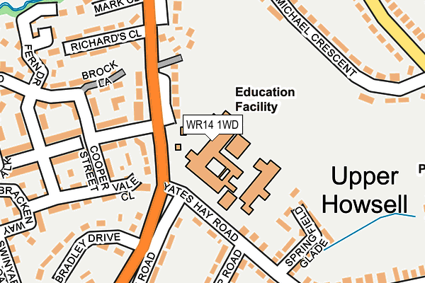 WR14 1WD map - OS OpenMap – Local (Ordnance Survey) WR14 1WD map - OS OpenMap – Local (Ordnance Survey)