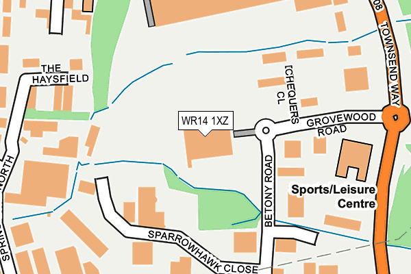 WR14 1XZ map - OS OpenMap – Local (Ordnance Survey) WR14 1XZ map - OS OpenMap – Local (Ordnance Survey)