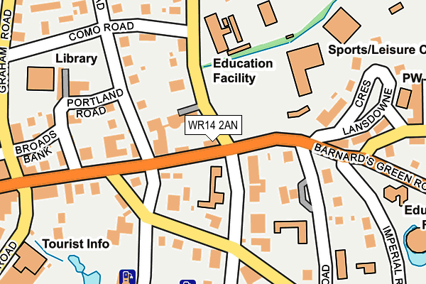 WR14 2AN map - OS OpenMap – Local (Ordnance Survey) WR14 2AN map - OS OpenMap – Local (Ordnance Survey)