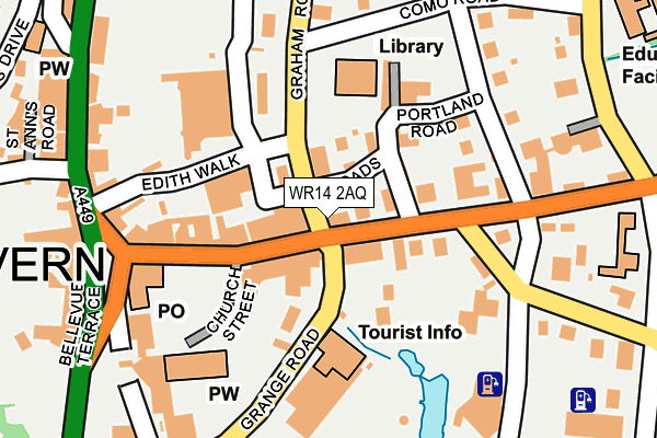 WR14 2AQ map - OS OpenMap – Local (Ordnance Survey) WR14 2AQ map - OS OpenMap – Local (Ordnance Survey)