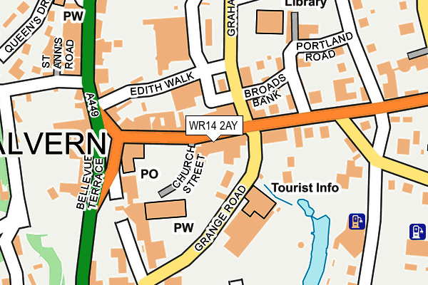 WR14 2AY map - OS OpenMap – Local (Ordnance Survey) WR14 2AY map - OS OpenMap – Local (Ordnance Survey)