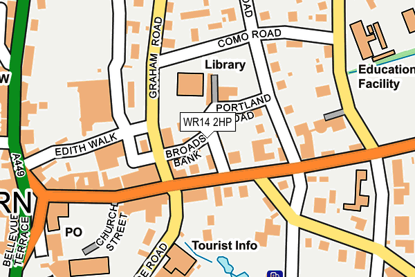 WR14 2HP map - OS OpenMap – Local (Ordnance Survey) WR14 2HP map - OS OpenMap – Local (Ordnance Survey)