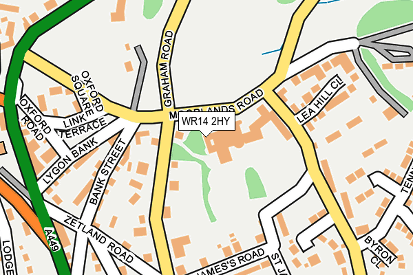 WR14 2HY map - OS OpenMap – Local (Ordnance Survey) WR14 2HY map - OS OpenMap – Local (Ordnance Survey)