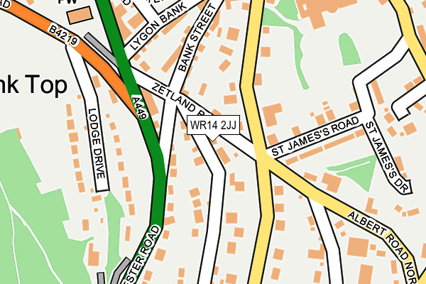 WR14 2JJ map - OS OpenMap – Local (Ordnance Survey) WR14 2JJ map - OS OpenMap – Local (Ordnance Survey)