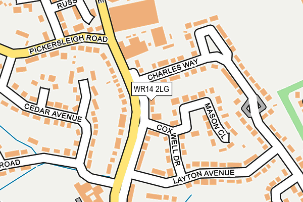 WR14 2LG map - OS OpenMap – Local (Ordnance Survey) WR14 2LG map - OS OpenMap – Local (Ordnance Survey)